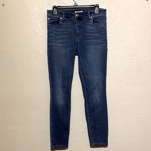 STS Blue Jeans Pants 28 Stretchy Skinny High Rise  "elle" Pockets Cotton Blend